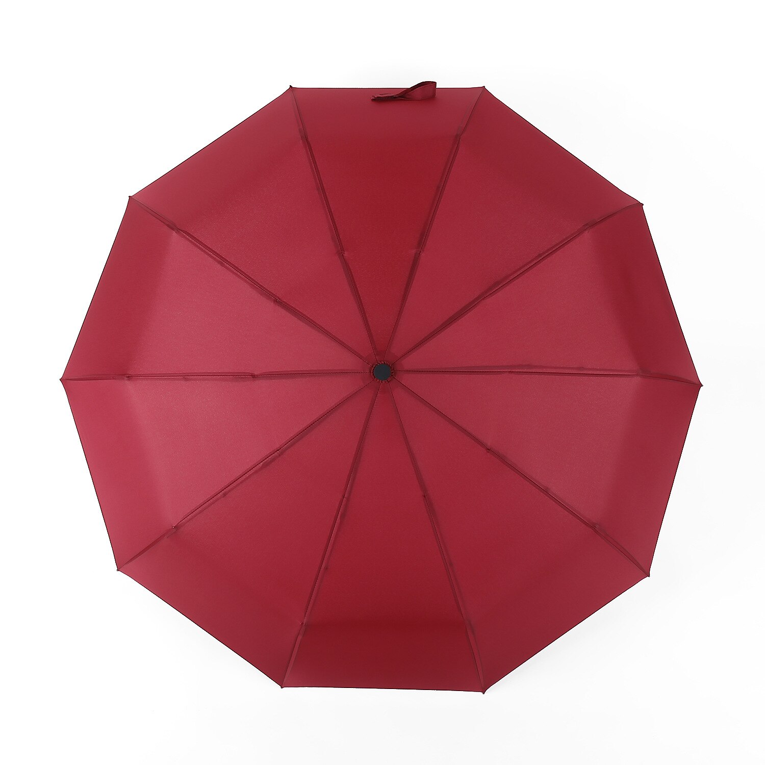 Automatisk paraply tre folde paraply enkel ensfarvet mænd forretning paraply 10k forstærket vindtæt stærk paraply: 01