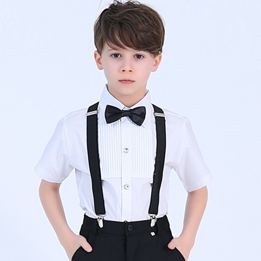 Zomer Jongens Meisjes Witte Shirts Formele Katoen Korte Mouw Schooluniform voor Kinderkleding 8 10 12 14 Jaar Vestidos