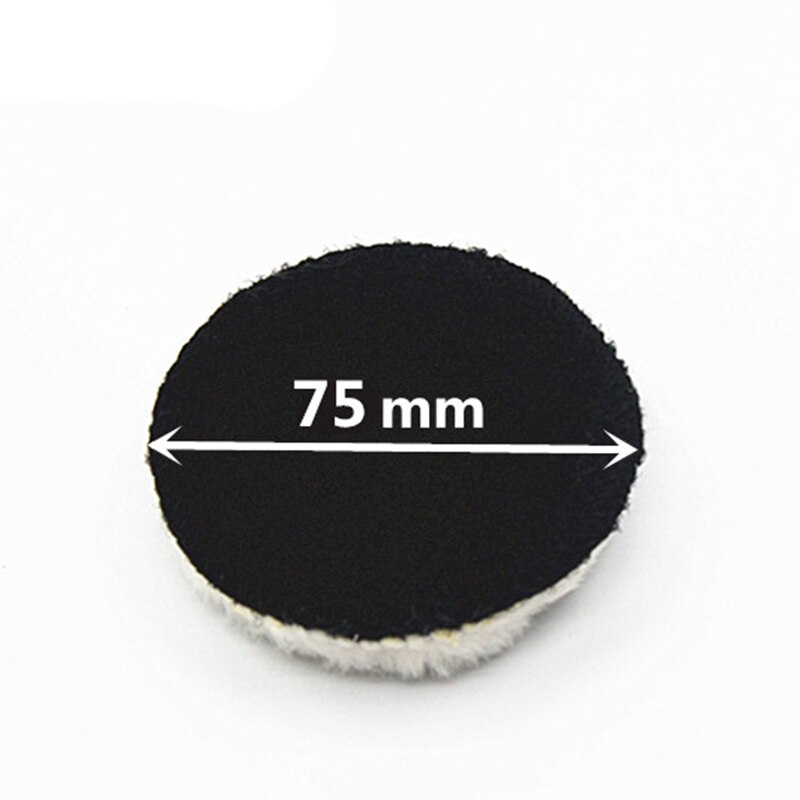 Bonete pulidor de cera de lana Artificial para coche de 3 pulgadas para herramienta rotativa almohadillas de pulido blanco duradero