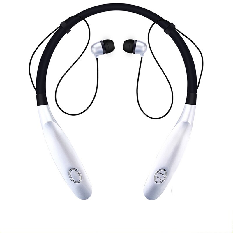 Bluetooth Earphone 30 Hr Playing Built-in Mic Wireless Neckband Sport Headphone earbuds stereo auriculares for xiaomi phone: SILVER
