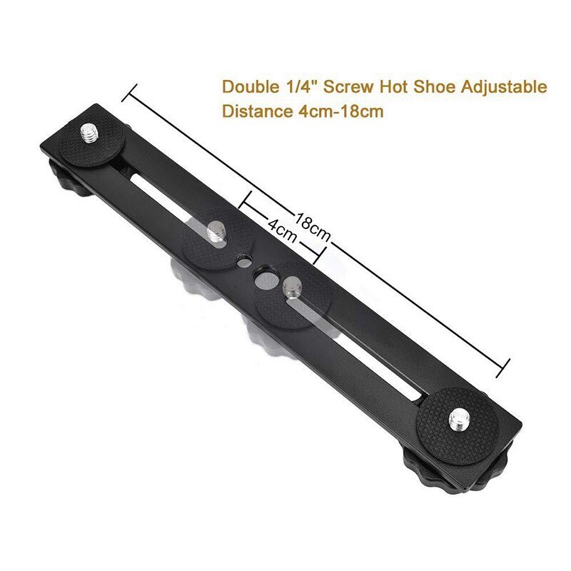 Support de trépied de montage d'appareil-photo de double Flash de 8 pouces avec la vis 1/4 pour la photographie stéréoscopique 3D accessoires d'appareil-photo de DSLR