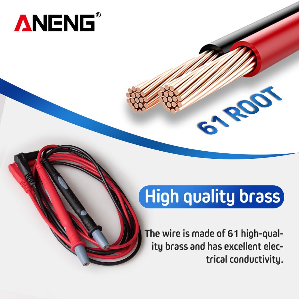 PT1010 1000V 20A Multimeter Needle Point Probe Test Leads Pin Tip Wire Pen Cable Line for ANENG Digital Multimeterss