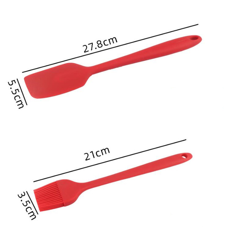 5PCS Silicone Cooking Utensils Set Heat Resistant Non-stick Spatula Tools Baking Kitchen Tool Accessories Dinnerware Sets