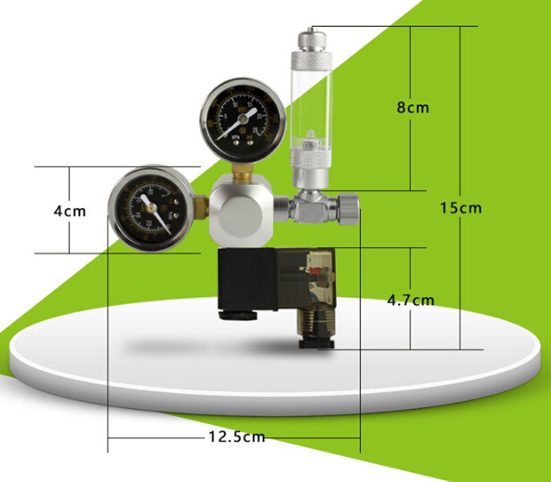Aquarium CO2 Regulator G5/8 220V Magnetic Solenoid Check Valve Aquarium Bubble Counter Fish Tank Tool CO2 Control