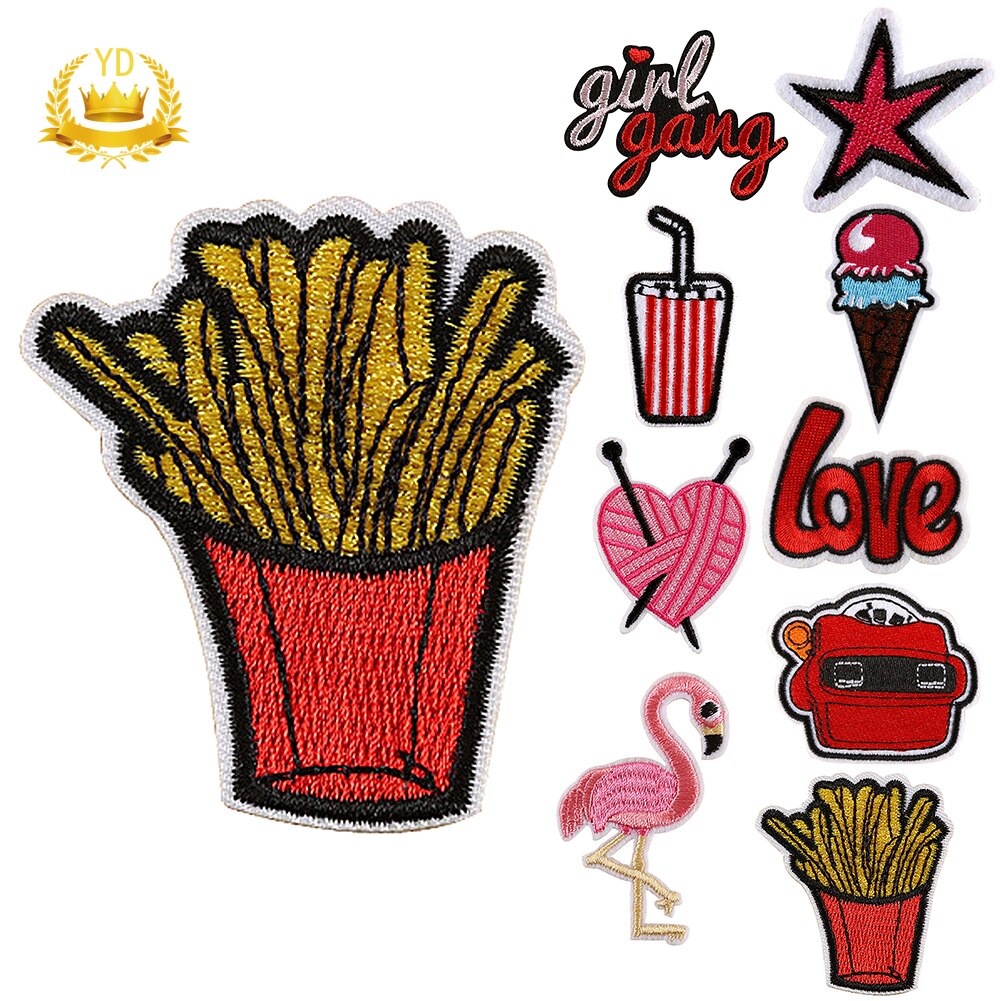 Badges tøj broderipatch applikation strygning tøj syforsyning dekorativ pasta til tøj sy på taske bukser ydhs
