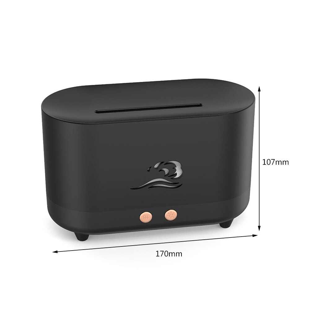Draagbare Mute Vlam Licht Luchtbevochtiger Stille Aroma Diffuser Huishoudelijke Kantoor Kamer Water Mist Maker Essentiële Oliën Spuit: F