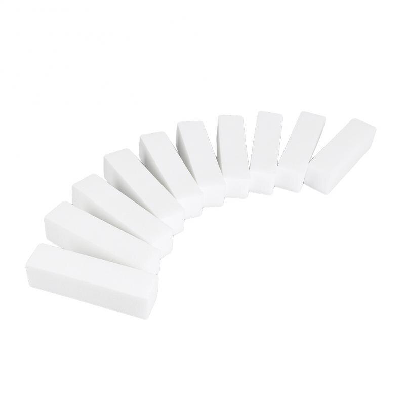 Esponja blanca para limar uñas, bloque de tope de lijado acrílico para manicura y pedicura, 1/3/5/10 Uds.: 10PCS