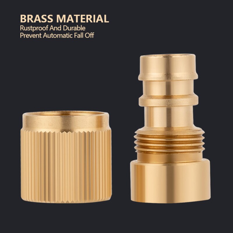 Universal Brass Quick Connector 1/2 Faucet Connector Washing Machine Hose Pipe Connector for Garden Kitchen Bathroom