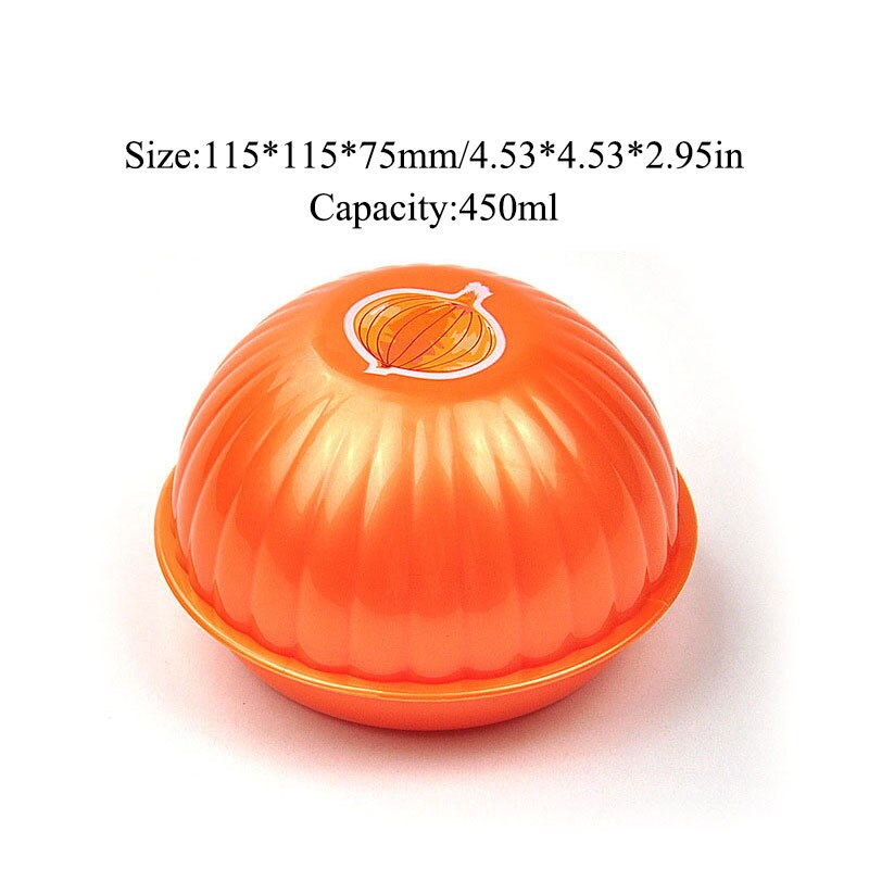 Vegetable Containers Storage Box Onion Tomatoes Sealed Box Food Boxes Plastic Kitchen Accessory Fresh Storage Box: Orange