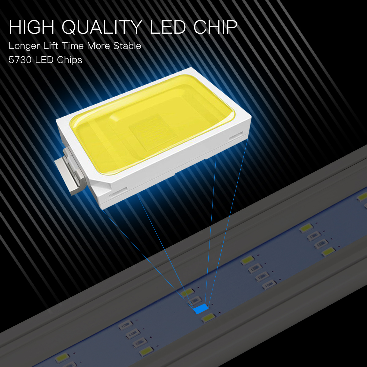 Aquarium LED Light Tube Lamp RGB Fish Tank Lights Indoor Full Spectrum Aquatic Plant Grow Lamp Decor with EU Power Plug 220V