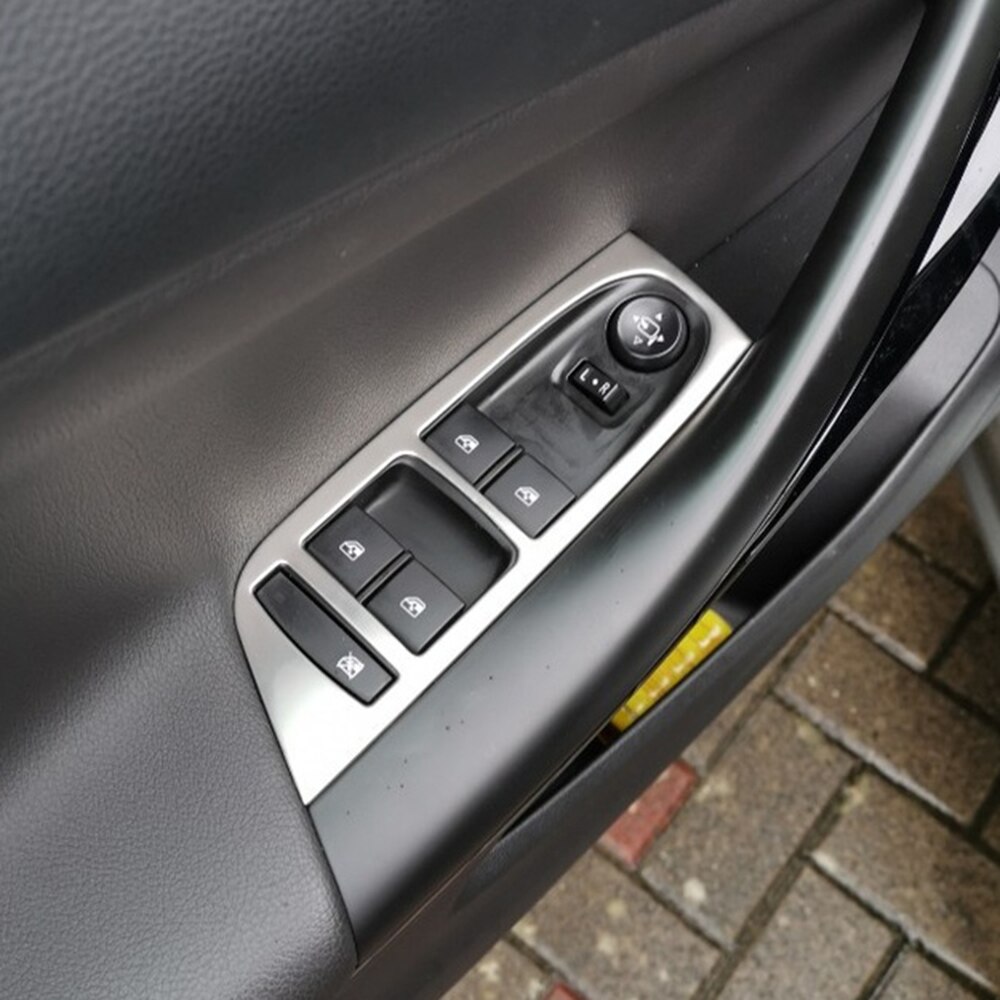 Manija de puerta Interior cromada para Opel Astra K, accesorios embellecedores de botones para Opel Astra K , 8 Uds.