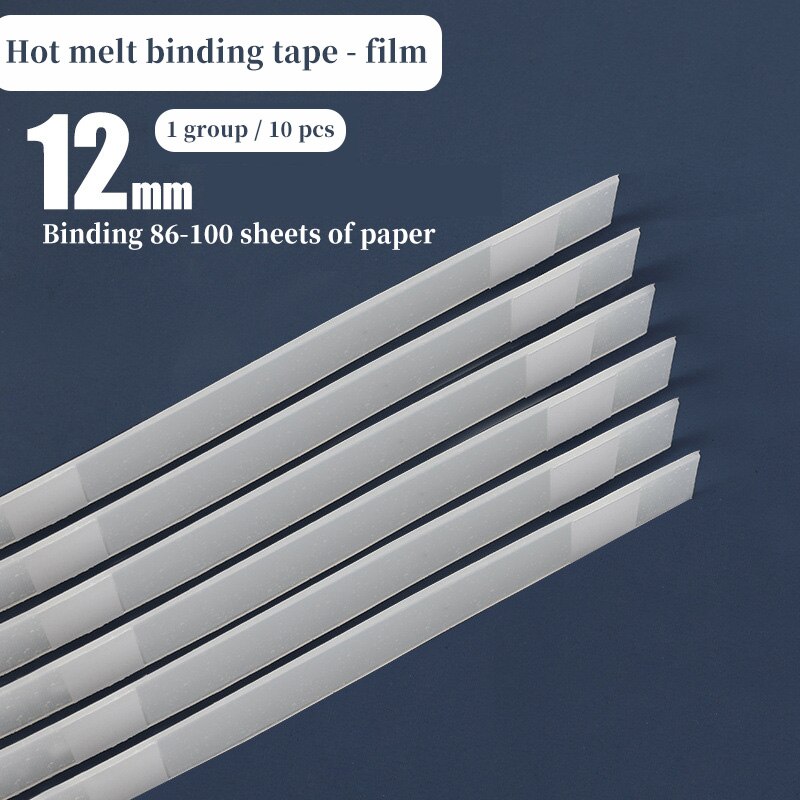 Melt Bindung Maschine Kleber Streifen 2-36mm Klebebindung Maschine Film Vertrag Bieten Umschlag Dichtung Büro Bindung liefert: 12mm-10 pieces