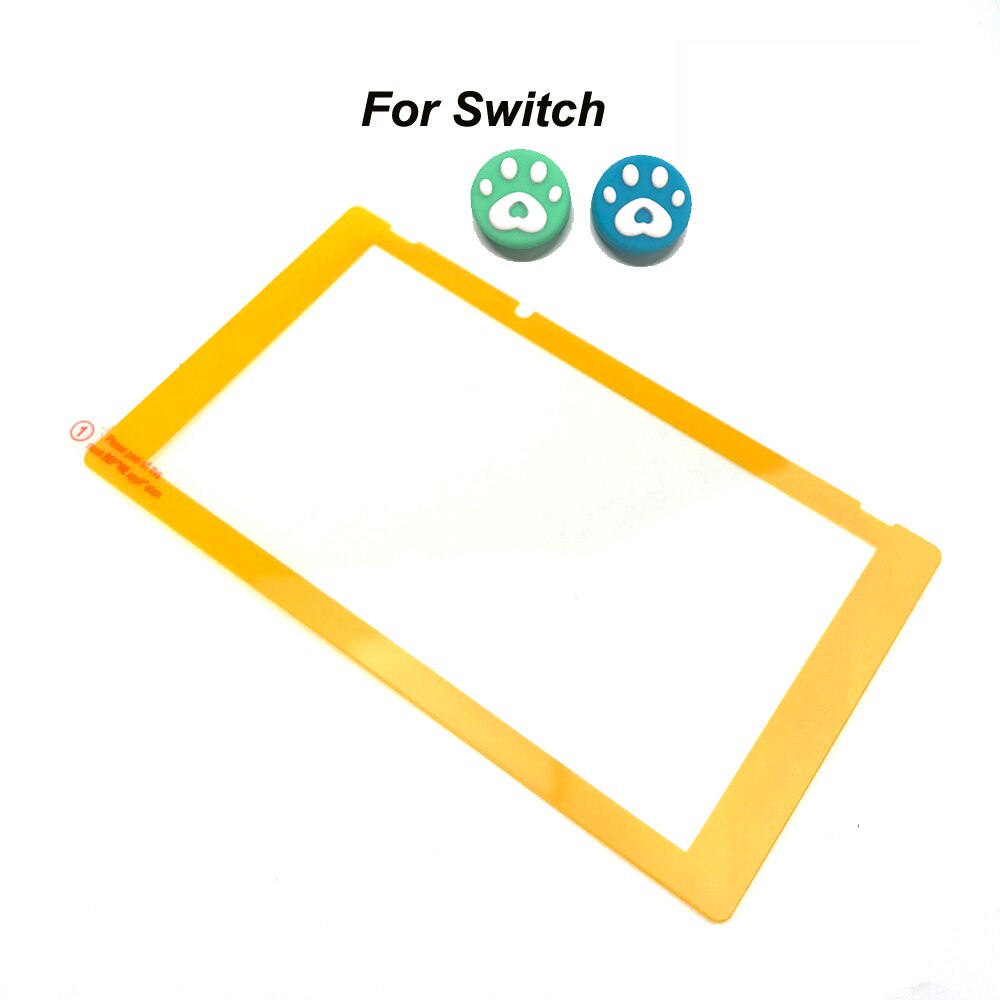 Gehard Glas Beschermende Film Cover Guard Voor Nintendo Switch/Schakelaar Lite Nintend Ns Mini Full Touch Screen Protector: Yellow for Switch