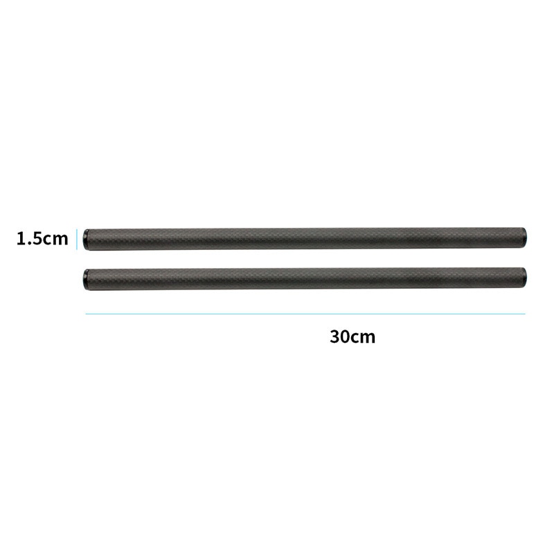 30cm Follow Focus Rig Cage Rod Rail System Carbon Fiber Tube Rod for Camera Camcorder Photo Studio Accessories