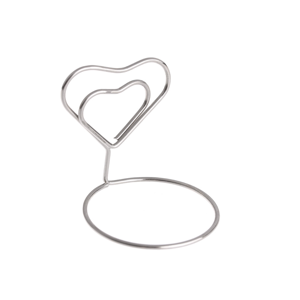1pc romantiske hjerte diamant fotoklipp bord nummer stativ kult bryllup rekvisita fest skrivebord dekorasjon bordkortholder: Stil 6