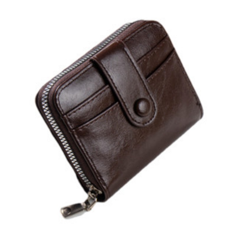 Neue europäische und amerikanische im Retro-Stil, einfache und schöne modische Kartenhalter-Geldbörse, Unisex und beliebt: Kaffee