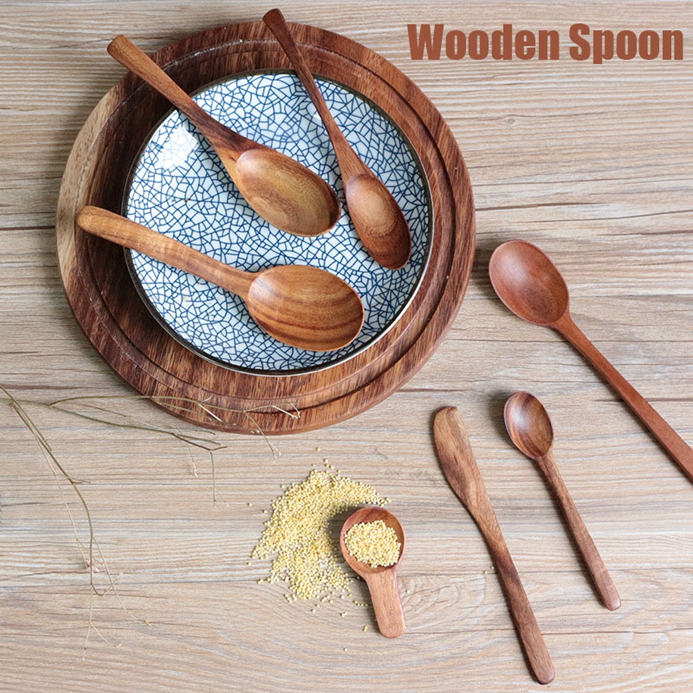 1 Stck Teak Material Esslöffel Milch Pulver Rühren Löffel Butter Gastronomie Scoop Umwelt Geschirr Küche Werkzeug