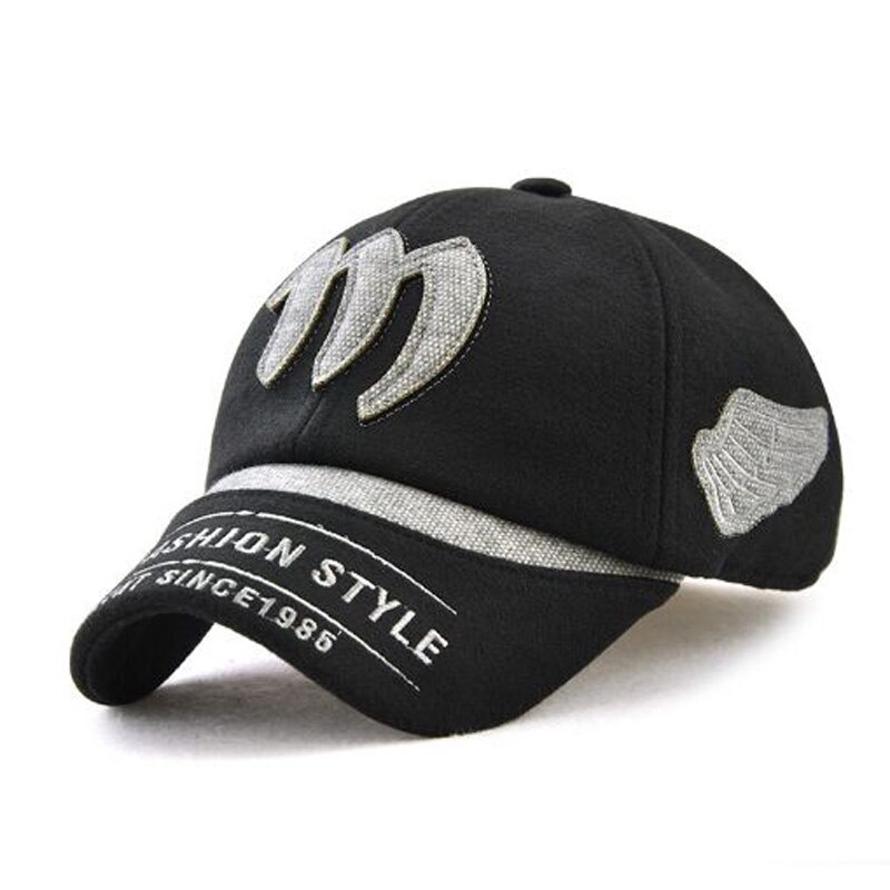 Xeongkvi koreansk høst vinter låve baseball caps merke broderi bokstaver m ørebeskyttelse bomull luer til gutt og jente