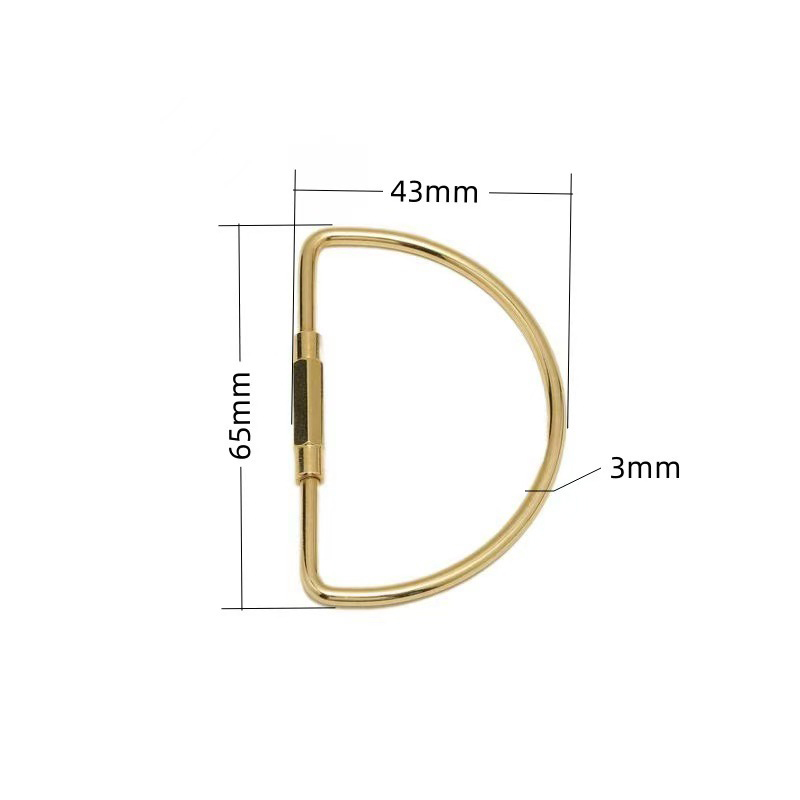 Brass Keychain Minimalist Thread Buckle Screw Key Ring Retro Copper Car Key Ring: Silver