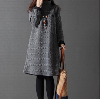 2022 Turtleneck Loose Maternity Dresses Fall Winter Maternity Clothes Thick Pregnant Women Lactation Vestido Plus Size