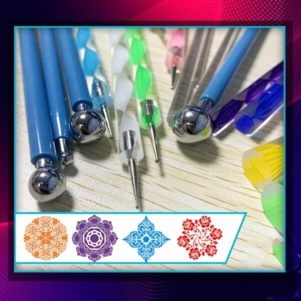 Mandala Dotting Tools Set Pattern Stone Painting Kit Pen Brushes Stencil Drawing Art Painting Rocks Dot Kit ceramica pottery