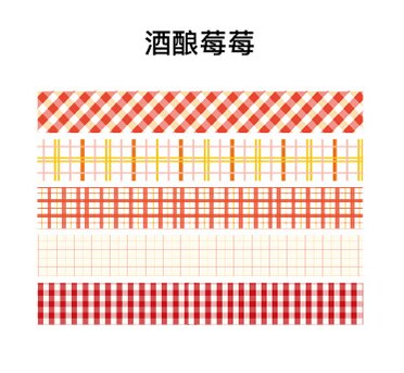 5 pièces/1lot rubans adhésifs décoratifs treillis valse Scrapbooking papier pour bricolage Scrapbooking autocollants 3m: jiuliangcaomei