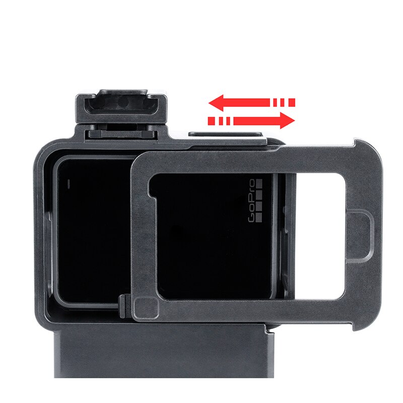 ULANZI V2 Original Vlog Gopro Adapter Case for GoPro Hero 7 6 5 Plastic Housing with Extend Microphone Port Cold Shoe Mount