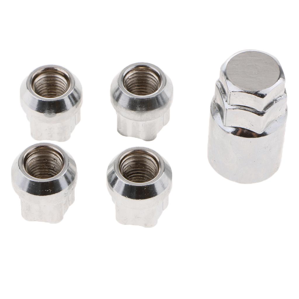 Wheel Locks - Lug Nuts with Unique Key Tire Theft Protection Best Key Replacement Program (Set of 4 + Key) Cone Seat (M12x1.5)