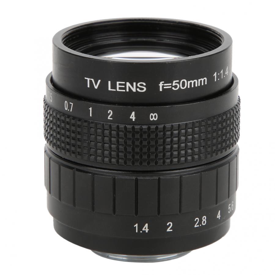 Lentes 50mm F1.4 C mocowanie obiektywu używany z adapter pierścień robić canona bez lustra aparat fotograficzny akcesoria robić obiektywu C mocowanie obiektywu