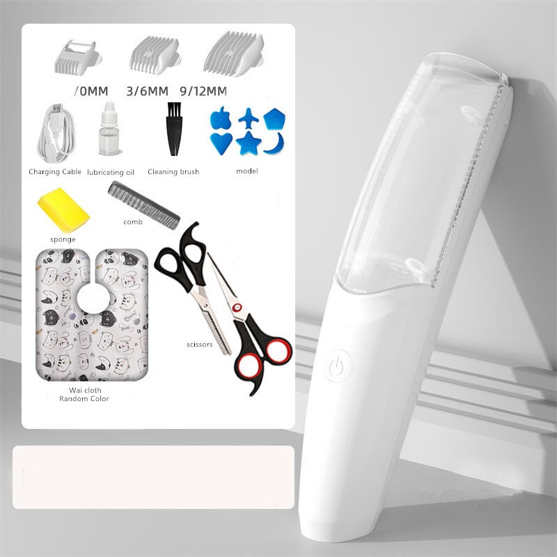 WEIDZ USB Rechargeable électrique tondeuse à cheveux pour enfants adultes silencieux automatique cheveux aspiration salle de bain tondeuse IPX7 étanche: Or