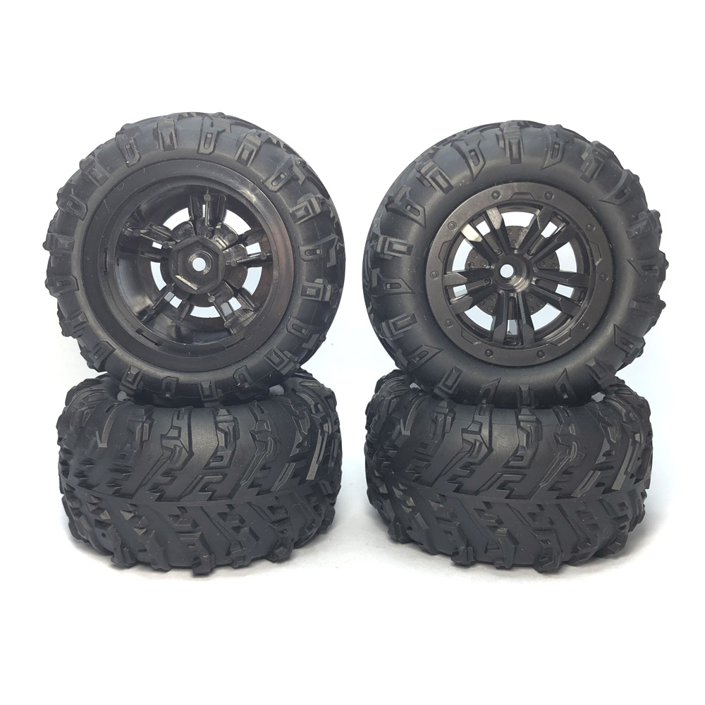 Pneus de roue de camion monstre hexagonaux, 85mm, 4 pièces/lot, 12mm, pour SCY 16101 Pro 16102 Pro 1:16, pièces de mise à niveau de voiture RC hors route
