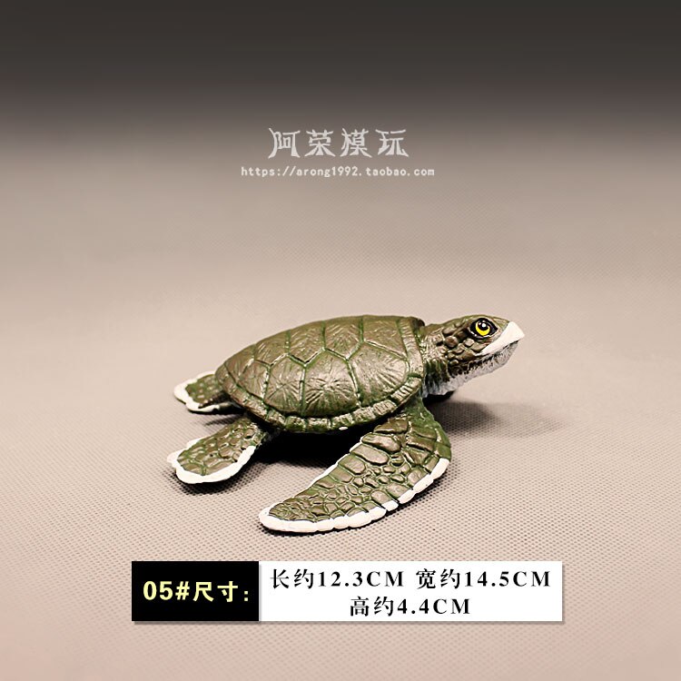 Miniaturen Sea Animal Model Lederschildpad Rode Oren Schildpad Land Schildpad Oceanen Wereld Aquarium Decor Action Figures Beeldjes Speelgoed: A5