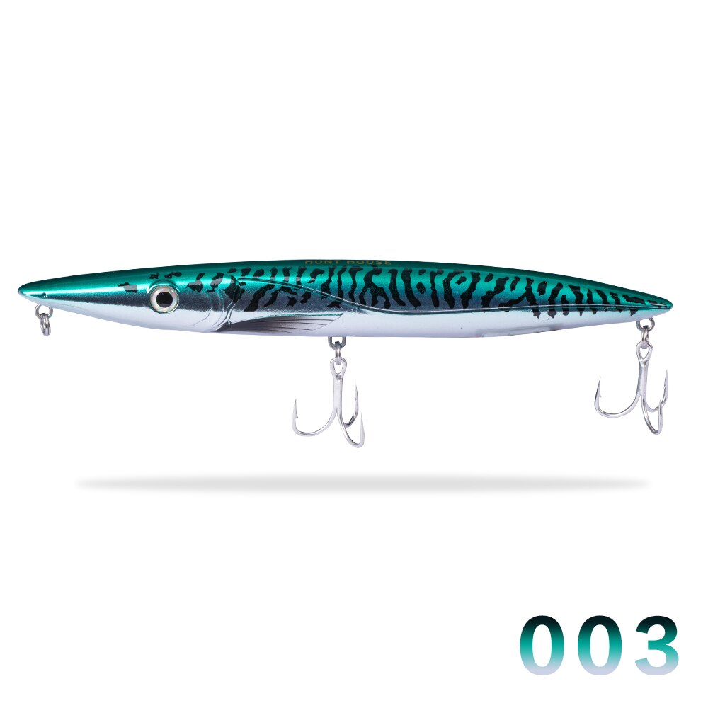 Hunthouse Espetron leurre walk dog pencil lure 195mm 44g long cast pencil stickbait fishing leerfish and bluefish topwater lures: 003