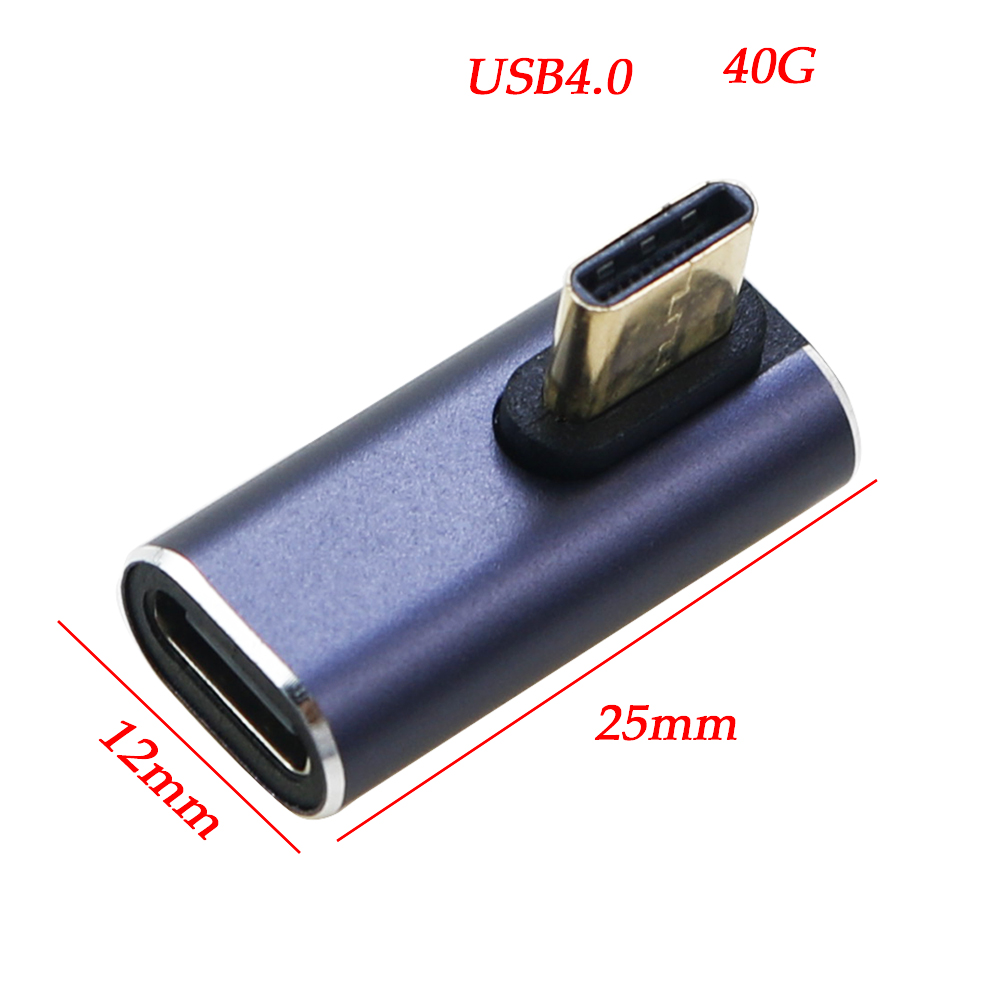 USB-C-Adapter U-förmiger gerader Winkel adapter Typ C Buchse zu Typ C Stecker 40 Gbit/s schneller Daten adapter Konverter Lade adapter