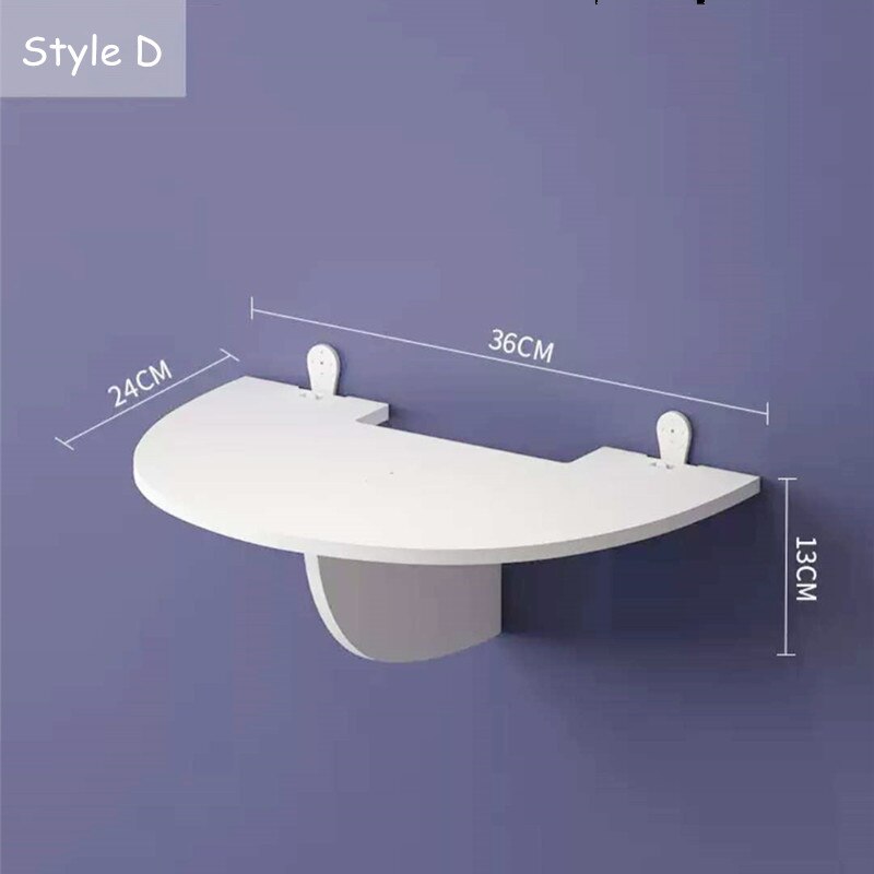 Wifi Projector Router Shelf Storage Boxes Cable Power Plus Wire Bracket Box Wood-Plastic Wall Shelves Hanging DIY Home Decor: Semicircle