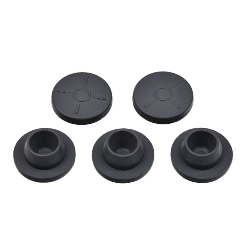 Tapones de goma de 20mm de 100 Uds., tapones de inyección autocurativos para tarros, accesorios de piezas de tapas de goma de inoculación
