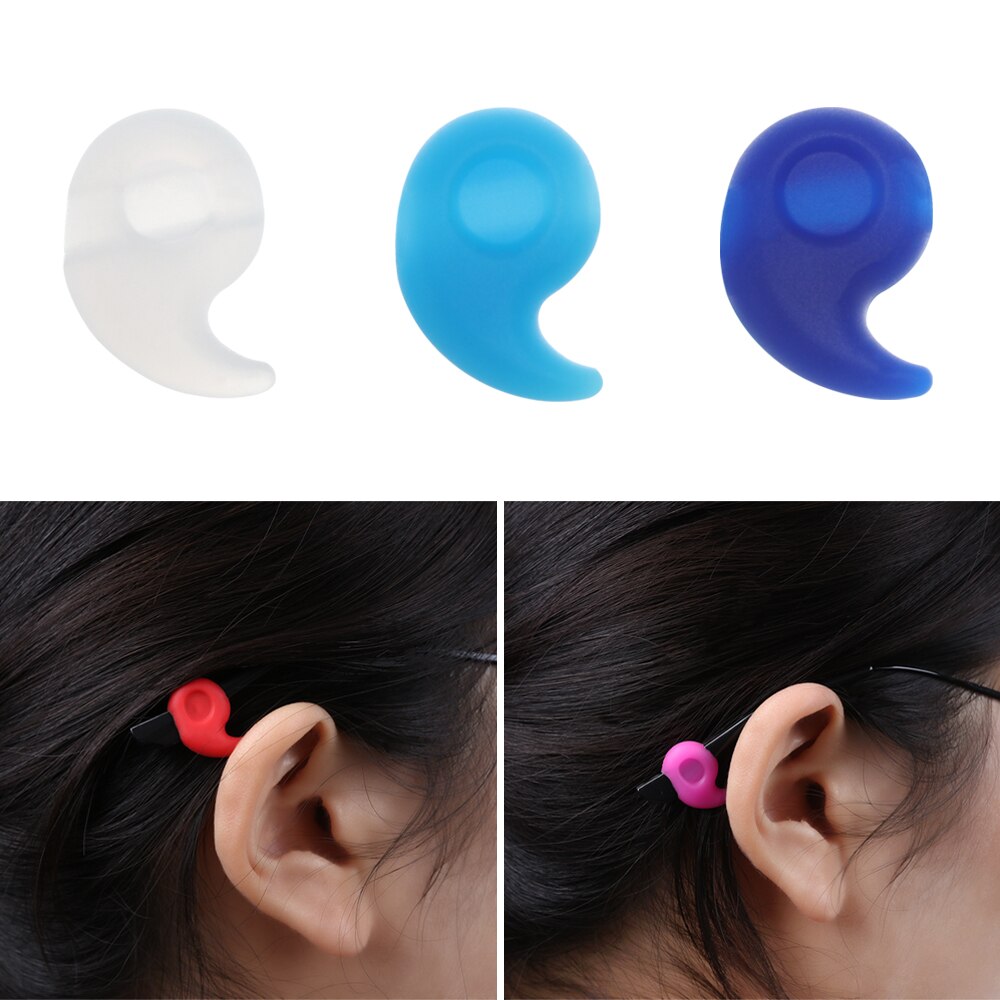 2Pair Glasses Ear Hook Soft Silicone Anti Slip Ear Hook Spectacle Sports Fixed Leg Grip Temple Holder Eyeglasses Accessories