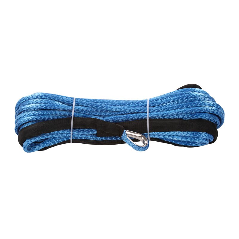 Câble de treuil Kevlar 6mm * 15m, corde de treuil synthétique 6mm, ligne de treuil ATV UTV pour petits treuils: Bleu