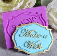 1PCS Happy Birthday , Make a Wish Shape Silicone Cake Molds,Fondant Cake ,Cupcake,Jelly, Chocolate Decorating: M014