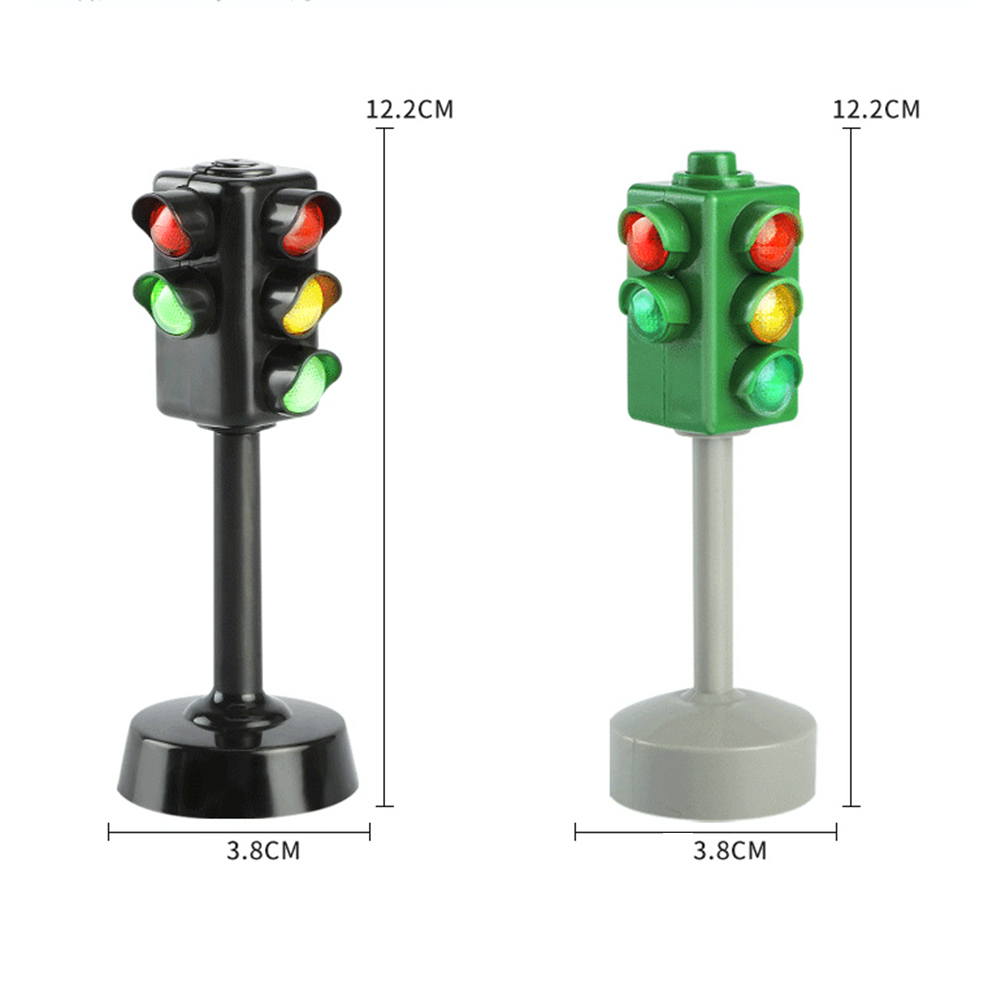 Mini Traffic Signs Road Light Block with Sound LED Children Safety Education Toy Kids Educational Toys