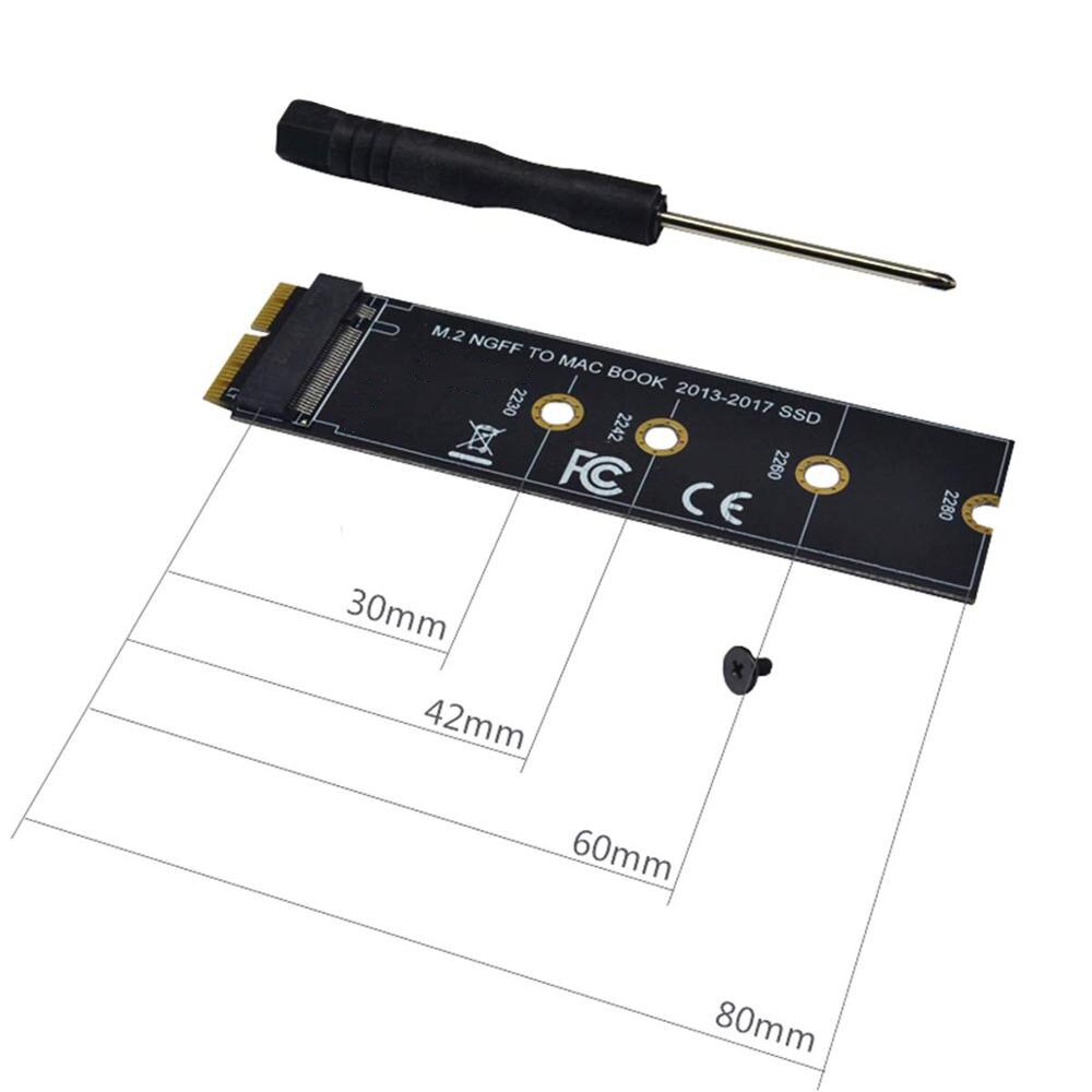 M .2 nvme ssd convert adapter kort til macbook air pro retina nvme/ahci ssd opgraderet sæt til  a1465 a1466 a1398 a1502