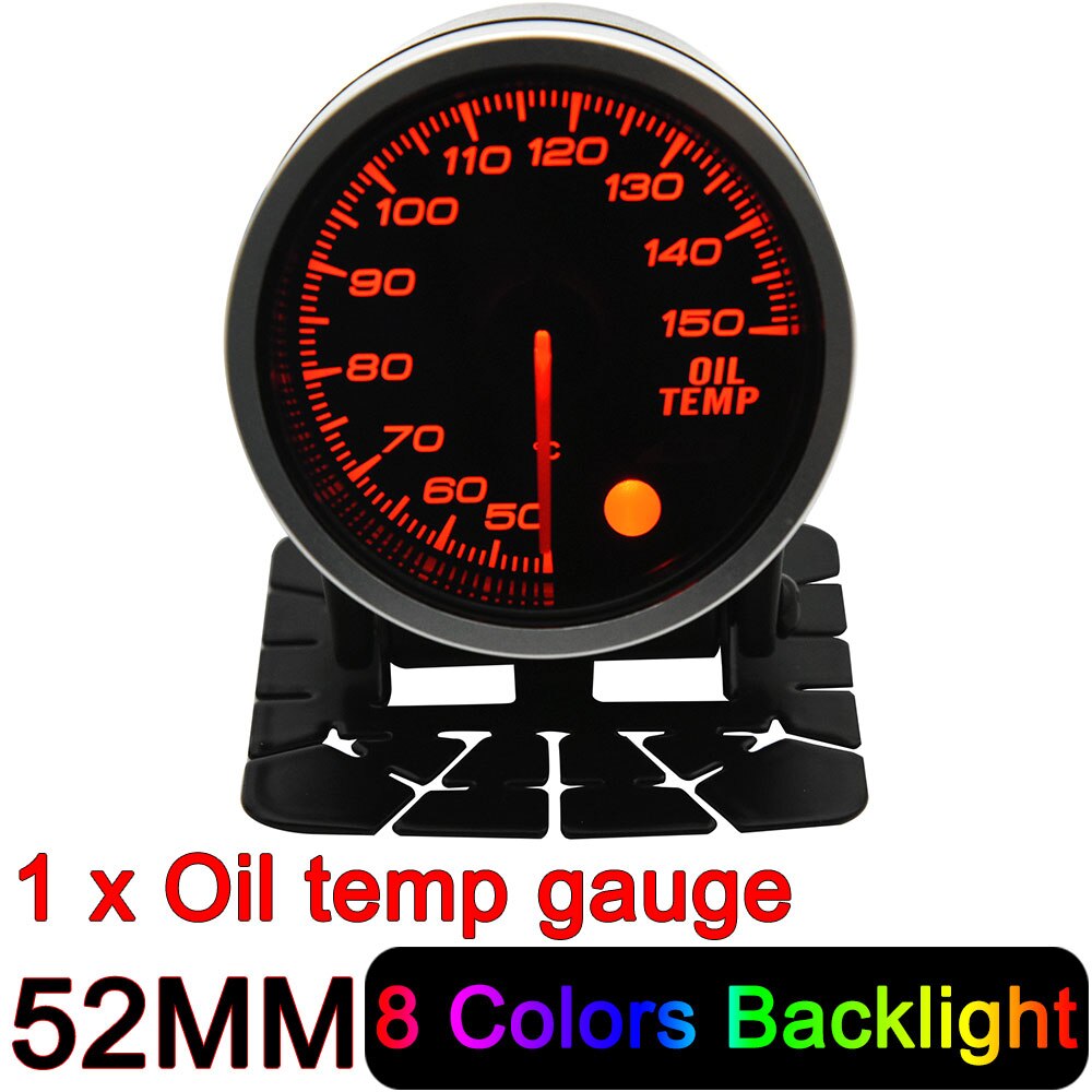 HD 2&quot; 52mm 8 Color LED Car Air Fuel Ratio Gauge Auto Bar Turbo Boost Gauge Meter Oil Water Temp Gauge Voltmeter EGT Tachometer: Oil temp gauge