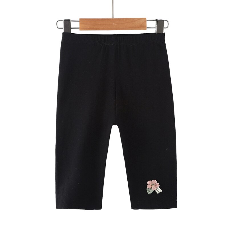 Vår-sommer låve fem bukser ensfarget jenter knelengde låve beskåret bukser matchende bukser leggings blomster søt