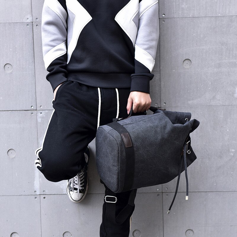 Canvas Rugzak Mannen Grote Capaciteit Laptop Rugzak mannen Reistassen Emmer Rugzak Boekentas Sport Bagpack Grote Verpakking Cubes