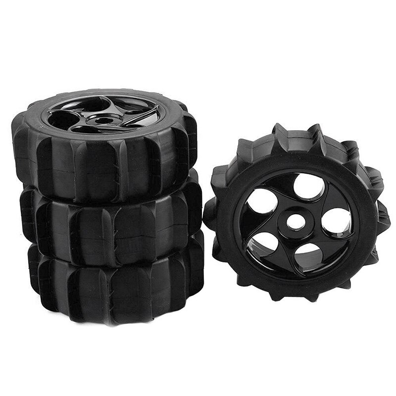 4Pcs RC 1/8 Paddles Snow Sand Tires Tyres Fit HPI AKA 1:8 Off-Road Buggy Wheels 1:8 Off-Road Short Card Beach Tire for RC Car