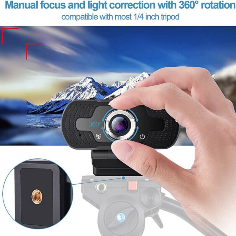 1080P Full HD USB Video Gamer Webcam For PC Desktop Laptop Web Camera With Microphone Camcorders