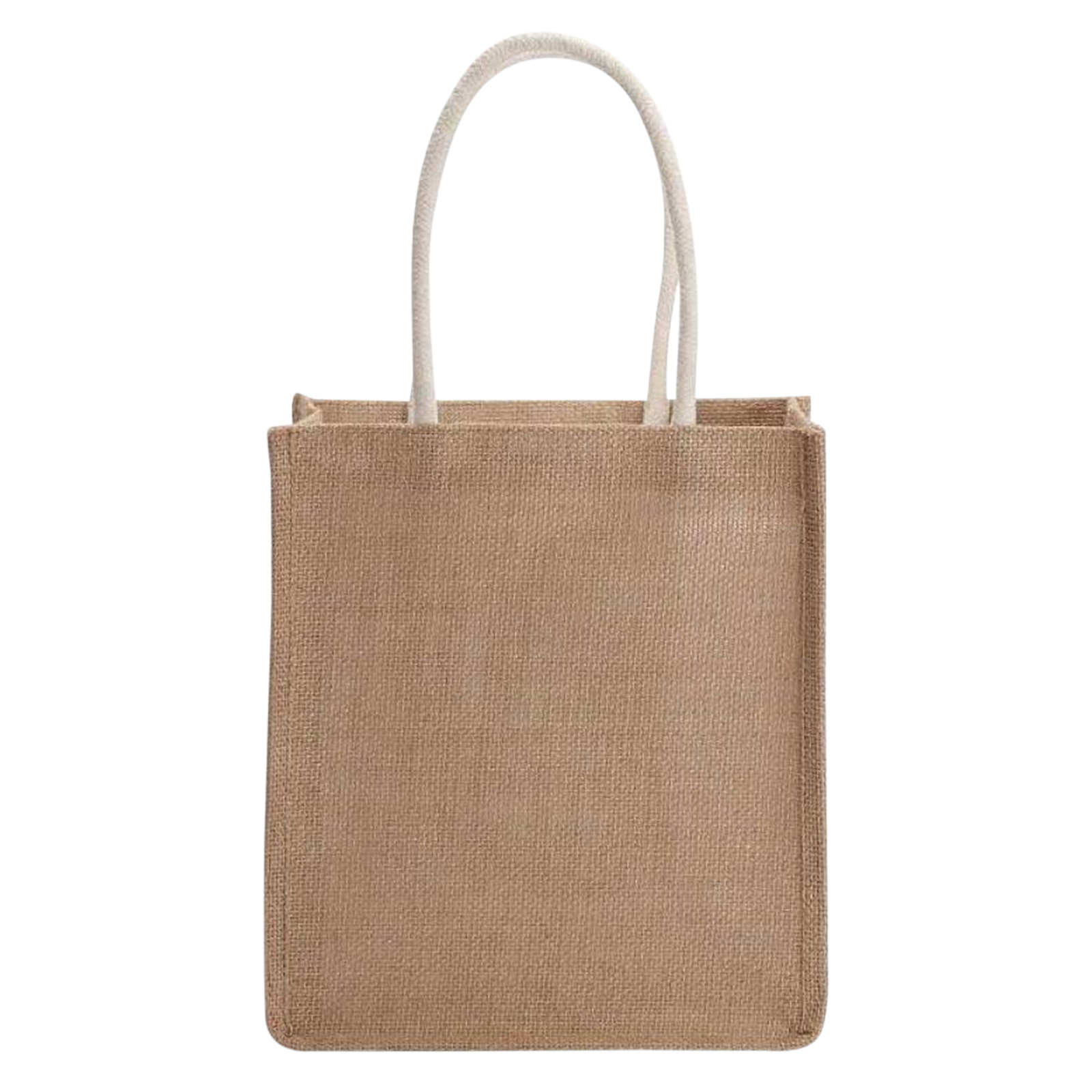 Bolsas de mano de arpillera para mujer, bolso de compras de yute para manualidades, almacenamiento de , bolsa de comestibles, bolso ecológico para mujer, bolso de mano de tela de playa de viaje: Blanco
