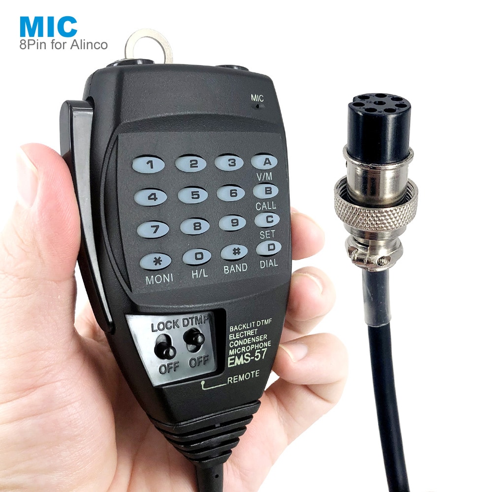 EMS-57 8pin Dtmf Hand Microfoon Mic Voor Alinco Dr-03 Dr-06 Dr-135 DX-SR8T DX-SR8E DX-70T dx-77T Auto Radio