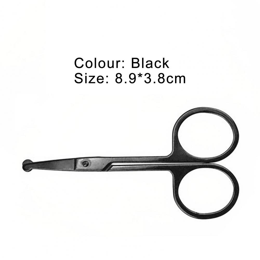 Nose Hair Scissors Safe Anti-rust Stainless Steel Eyebrows Nose Moustache Scissors Eyelash Scissors for