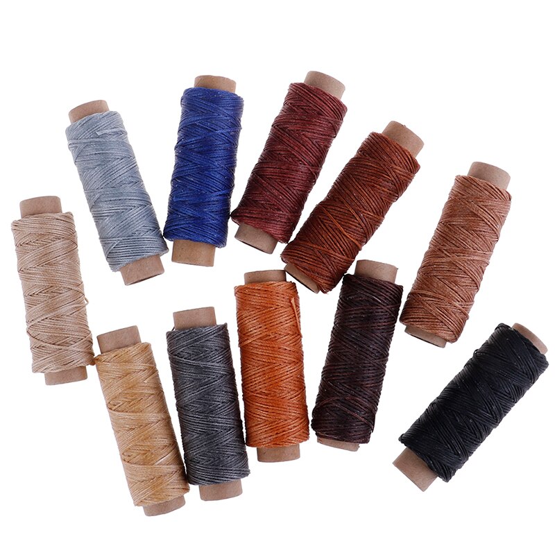 Hilo de coser encerado para zapatos de cuero, herramienta de costura a mano, 50 m/rollo